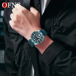Men Quartz Watch Minimalist Fashion Casual Wristwatch Luminous Calendar Waterproof World Time Rubber Watch