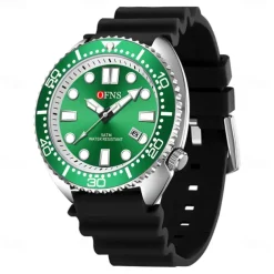 Men Quartz Watch Minimalist Fashion Casual Wristwatch Luminous Calendar Waterproof World Time Rubber Watch