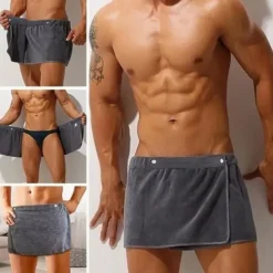 Men Soft Wearable Bath Towel Short Pants Soft Mircofiber Swimming Beach Quick Dry Towel Blanket