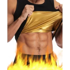 Men Sweat Vest Shapewear Sweat Shapewear Hot Sweat Calories Burned For Gym Workout Exercise & Fitness Aerial Yoga