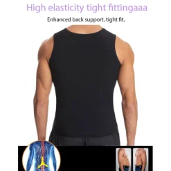Men Sweat Vest Shapewear Sweat Shapewear Hot Sweat Calories Burned For Gym Workout Exercise & Fitness Aerial Yoga