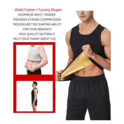 Men Sweat Vest Shapewear Sweat Shapewear Hot Sweat Calories Burned For Gym Workout Exercise & Fitness Aerial Yoga