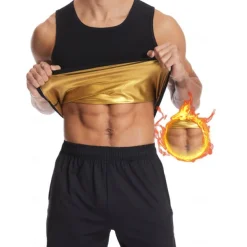 Men Sweat Vest Shapewear Sweat Shapewear Hot Sweat Calories Burned For Gym Workout Exercise & Fitness Aerial Yoga