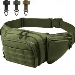 Men Waist Pack Nylon Hiking Phone Pouch Outdoor Sports Climbing Camping Belt Bag, Back to School Gift