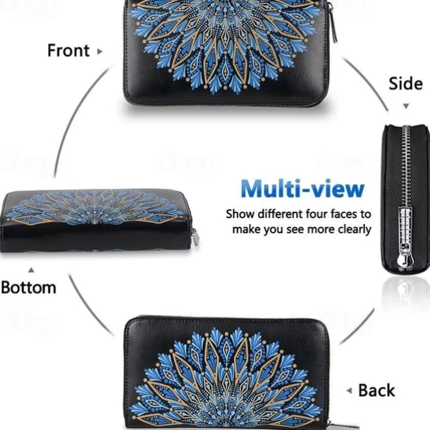 Men Women Credit Card HolderRFID Blocking Wallet 36 Card Slots Zipper Purse Long Clutch large Capacity Purse Wallet Phone Bag