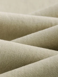 Men's 100% Cotton Chino Pants Straight Leg Solid Color Full Length Outdoor Vacation Casual Elegant Vacation Light Khaki Black Micro-elastic