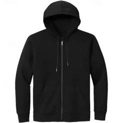 Men's 100% Cotton Full Zip Hoodie Black White Hooded Graphic Tree Zipper Print Christmas Christmas Gifts Sports & Outdoor Vintage Cool Designer Fall Winter Clothing Apparel Hoodies Sweatshirts