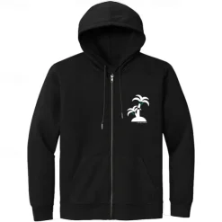 Men's 100% Cotton Full Zip Hoodie Black White Hooded Color Block Tree Plants Zipper Pocket Work Sports & Outdoor Casual Cool Designer Graphic Fall Winter Clothing Apparel Hoodies Sweatshirts