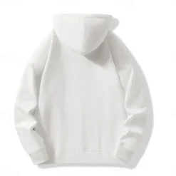 Men's 100% Cotton Full Zip Hoodie Black White Hooded Color Block Tree Plants Zipper Pocket Work Sports & Outdoor Casual Cool Designer Graphic Fall Winter Clothing Apparel Hoodies Sweatshirts