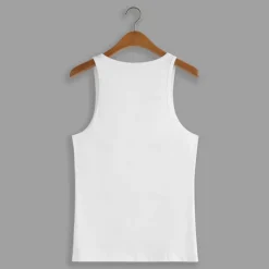 Men's 100% Cotton Graphic Fashion Outdoor Casual 3D Print Tank Top Vest Top Undershirt Street Casual Daily T shirt White Sleeveless Crew Neck Shirt Spring & Summer Clothing Apparel