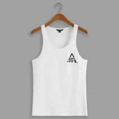 Men's 100% Cotton Graphic T shirt Letter Fashion Outdoor Casual Tee Undershirt Tee Top Street Casual Daily T shirt White Blue Sleeveless Crew Neck Shirt Spring & Summer Clothing Apparel