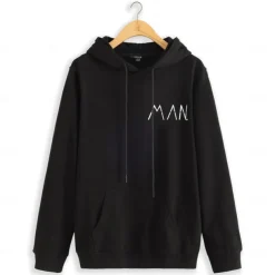 Men's Cotton Hoodie Pullover Basic Fashion Daily Casual Hoodies Letter Black Long Sleeve Holiday Vacation Streetwear Hooded Spring & Fall Clothing Apparel Designer