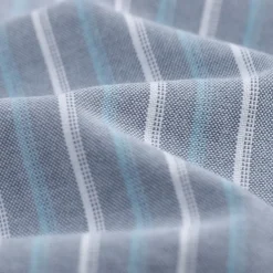 Men's 100% Cotton Oxford Shirt grey blue Light Green Pink Purple Long Sleeve Striped Button Down Collar School Wedding Buttons Clothing Apparel Neutral Fashion Daily