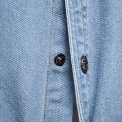 Men's 100% Cotton Shirt Button Up Shirt Casual Shirt Button Down Shirt Blue Long Sleeve Solid Color Turndown Shirt Collar Outdoor Work Pocket Clothing Apparel Neutral Daily Sports & Outdoors