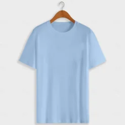 Men's 100% Cotton T Shirt Solid Color Crew Neck School Training Short Sleeve Crewneck Clothing Apparel Elegant Neutral Daily