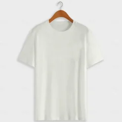 Men's 100% Cotton T Shirt Solid Color Crew Neck School Training Short Sleeve Crewneck Clothing Apparel Elegant Neutral Daily