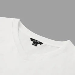 Men's 100% Cotton T shirt Tee Solid Color V Neck non-printing Sports & Outdoor Short Sleeve V Neck Clothing Apparel Daily