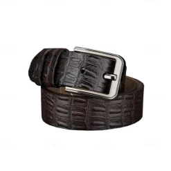 Men's 100% Leather Cowhide Belt Black Brown Cowhide Elegant Vacation Vintage School Formal Wedding