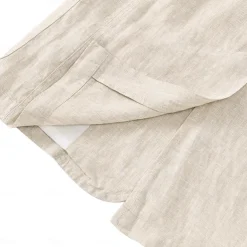 Men's 100% Linen Blazer Jacket Wedding Party Casual Elegant Vacation Summer Spring Linen Blue Linen Blazer Solid Color Single Breasted Two-button Blazer Blue Beige