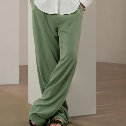 Men's 40% Linen Pants Trousers Baggy Beach Pants Black Brown Elastic Drawstring Design Front Pocket Solid Color Comfort Soft Yoga Daily Fashion Streetwear