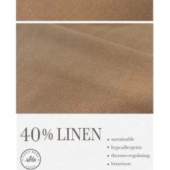 Men's 40% Linen Pants Trousers Baggy Beach Pants Black Brown Elastic Drawstring Design Front Pocket Solid Color Comfort Soft Yoga Daily Fashion Streetwear