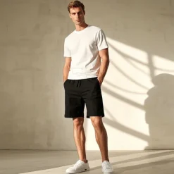 Men's 100% Linen Shorts Linen Shorts Beach Shorts Tie Front Elastic Waist Plain Breathability Comfortable Short Daily Beach Vacation Casual Beige