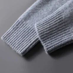 Men's 100% Merino Wool Jacquard Sweater Knit Jacquard Solid Color Crew Neck Knitwear Elegant Christmas Christmas Gifts Clothing Apparel Fall Winter Navy Blue Royal Blue S M L