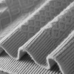 Men's 100% Merino Wool Sweater Vest Cable Knit V Neck Solid Color V Neck Knitwear Elegant School Formal Clothing Apparel Spring Fall Navy Blue Light Grey S M L