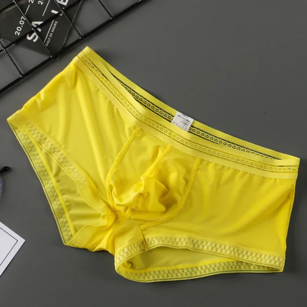 Men's 3 Pack Boxer Briefs Underwear Basic Panties Boxers Underwear Basic Nylon Pure Color Mid Waist Black White