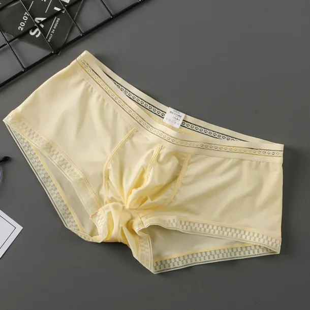 Men's 3 Pack Boxer Briefs Underwear Basic Panties Boxers Underwear Basic Nylon Pure Color Mid Waist Black White