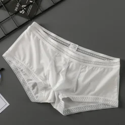 Men's 3 Pack Boxer Briefs Underwear Basic Panties Boxers Underwear Basic Nylon Pure Color Mid Waist Black White