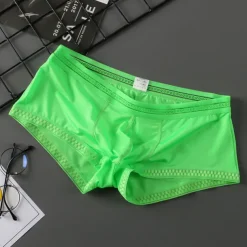 Men's 3 Pack Boxer Briefs Underwear Basic Panties Boxers Underwear Basic Nylon Pure Color Mid Waist Black White