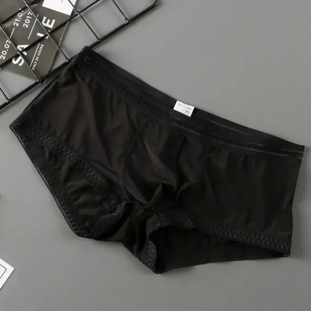 Men's 3 Pack Boxer Briefs Underwear Basic Panties Boxers Underwear Basic Nylon Pure Color Mid Waist Black White