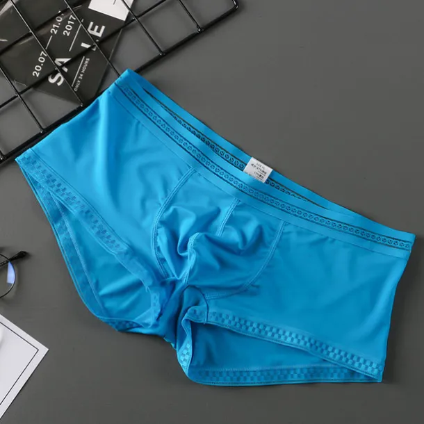 Men's 3 Pack Boxer Briefs Underwear Basic Panties Boxers Underwear Basic Nylon Pure Color Mid Waist Black White