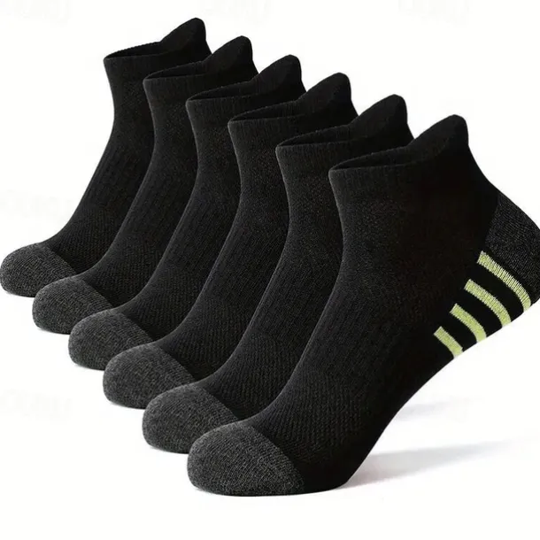 Men's 5 Pack Multi Packs Socks Ankle Socks Low Cut Socks Running Socks Casual Socks Black White Color Color Block Sports & Outdoor Daily Vacation Basic Medium Summer Spring Fashion Casual