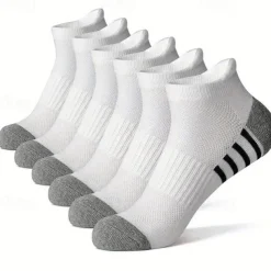 Men's 5 Pack Multi Packs Socks Ankle Socks Low Cut Socks Running Socks Casual Socks Black White Color Color Block Sports & Outdoor Daily Vacation Basic Medium Summer Spring Fashion Casual