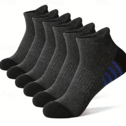 Men's 5 Pack Multi Packs Socks Ankle Socks Low Cut Socks Running Socks Casual Socks Black White Color Color Block Sports & Outdoor Daily Vacation Basic Medium Summer Spring Fashion Casual