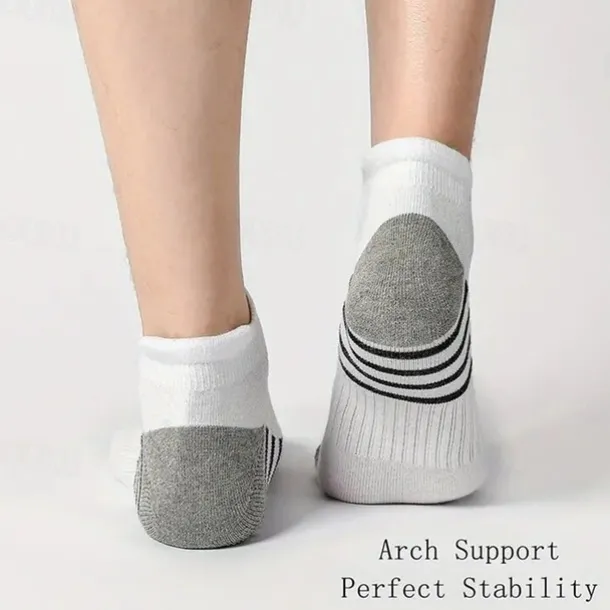 Men's 5 Pack Multi Packs Socks Ankle Socks Low Cut Socks Running Socks Casual Socks Black White Color Color Block Sports & Outdoor Daily Vacation Basic Medium Summer Spring Fashion Casual