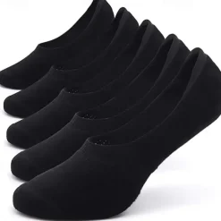 Men's 5 Pack Multi Packs Socks Ankle Socks Low Cut Socks Casual Socks Black White Color Plain Sports & Outdoor Daily Vacation Basic Medium Spring Fall Fashion Casual