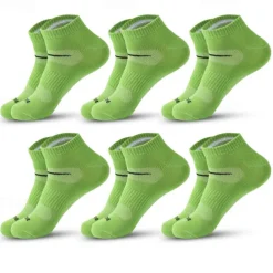 Men's 6 Pack Multi Packs Socks Ankle Socks Low Cut Socks Running Socks Casual Socks Black White Color Plain Sports & Outdoor Casual Daily Basic Medium Spring Fall Fashion