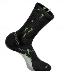 Men's 6 Pack Multi Packs Socks Crew Socks Black White Color Christmas Pattern Sports & Outdoor Daily Vacation Basic Medium Spring Fall Fashion Casual