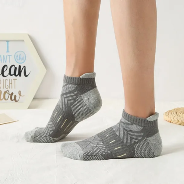 Men's 6 Pack Multi Packs Socks Ankle Socks Low Cut Socks Running Socks Casual Socks Black White Color Color Block Sports & Outdoor Casual Daily Basic Medium Spring Fall Fashion