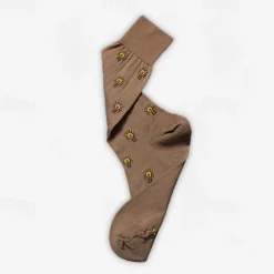 Men's 1 Pair Socks Red Blue Color Cartoon bulb Formal Wedding Anniversary Thin Spring & Fall Knitwear Elegant