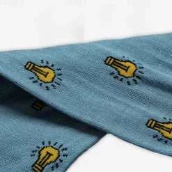 Men's 1 Pair Socks Red Blue Color Cartoon bulb Formal Wedding Anniversary Thin Spring & Fall Knitwear Elegant