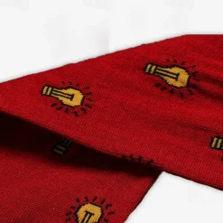 Men's 1 Pair Socks Red Blue Color Cartoon bulb Formal Wedding Anniversary Thin Spring & Fall Knitwear Elegant