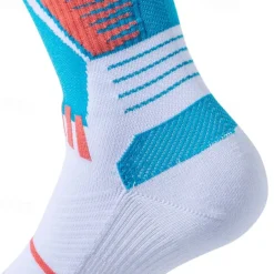 Men's 1 Pair Socks Running Socks Casual Socks Blue Green Color Color Block Sports & Outdoor Daily Vacation Basic Medium Spring Fall Fashion Casual