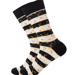 Men's 1 Pair Socks White Red Color Colorful Sports Outdoor Daily Wear Spring, Fall, Winter, Summer Fashion Cute