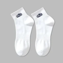 Men's 2 Pairs Ankle Socks Running Socks Black White Color Plain Casual Daily Basic Medium Four Seasons Fashion Breathable