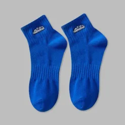 Men's 2 Pairs Ankle Socks Running Socks Black White Color Plain Casual Daily Basic Medium Four Seasons Fashion Breathable