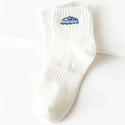 Men's 2 Pairs Ankle Socks Running Socks Black White Color Plain Casual Daily Basic Medium Four Seasons Fashion Breathable